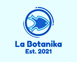Fishing - Blue Spear Fish logo design
