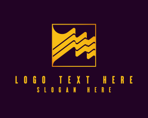 Company - Industrial Business Wave logo design