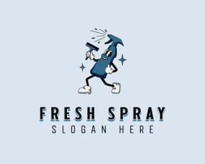 Spray Clean Housekeeper logo design