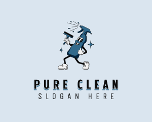 Spray Clean Housekeeper logo design