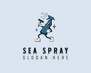 Spray Clean Housekeeper logo design