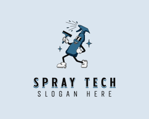 Spray Clean Housekeeper logo design