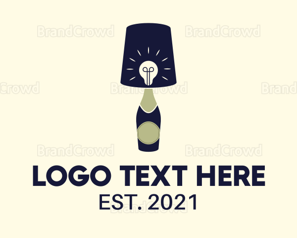 Lampshade Bulb Wine Tavern Logo