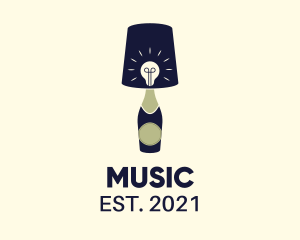 Liqueur - Lampshade Bulb Wine Tavern logo design