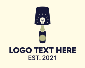 Lampshade - Lampshade Bulb Wine Tavern logo design