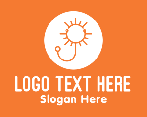 Orange Sunny Stethoscope Logo