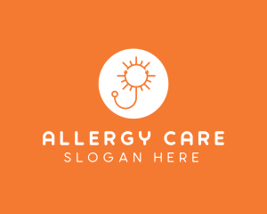 Orange Sunny Stethoscope logo design