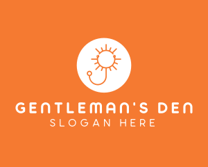 Orange Sunny Stethoscope logo design