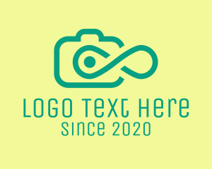 Vlog - Camera Lens Infinity logo design