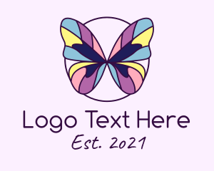 Mosaic - Multicolor Butterfly Mosaic logo design