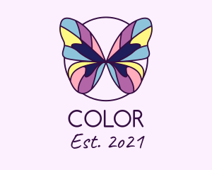 Multicolor Butterfly Mosaic Logo