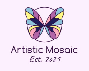 Mosaic - Multicolor Butterfly Mosaic logo design