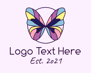 Multicolor Butterfly Mosaic Logo