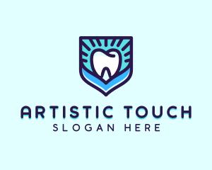 Dental Clinic Tooth Shield logo design