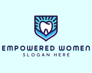 Dental Clinic Tooth Shield logo design