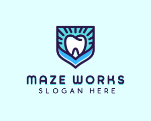 Dental Clinic Tooth Shield logo design