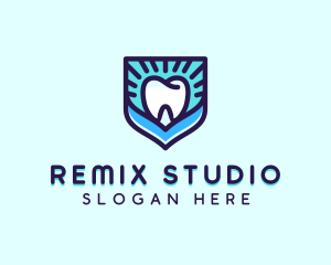 Dental Clinic Tooth Shield logo design