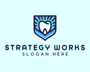 Dental Clinic Tooth Shield logo design