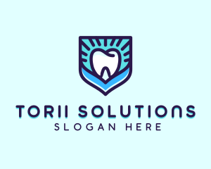 Dental Clinic Tooth Shield logo design