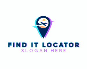 Airplane Travel Location logo design