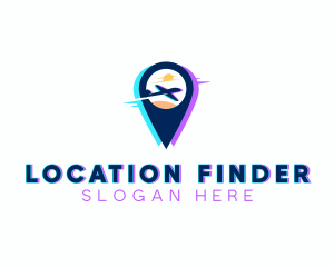 Airplane Travel Location logo design