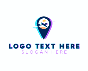 Location - Airplane Travel Location logo design