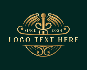 Health Medical Caduceus logo design