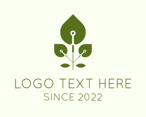 Alternative Medicine - Organic Leaf Acupuncture Therapy logo design