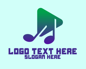 Youtube - Music Media Player logo design