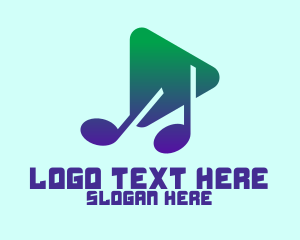 Music Player - Music Media Player logo design