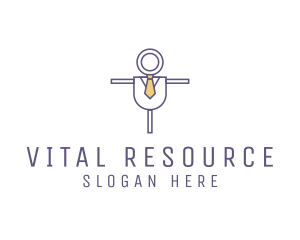 Resource - Minimalist Scarecrow Tie logo design
