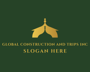 Gold Mosque Arabic Logo