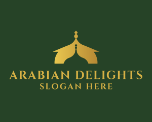 Arabic - Gold Mosque Arabic logo design