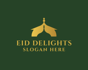 Eid - Gold Mosque Arabic logo design