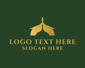 Dome - Gold Mosque Arabic logo design