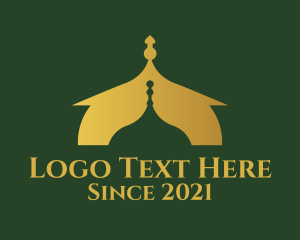 Dome - Gold Mosque Arabic logo design