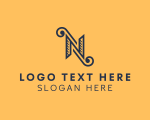 Beverage - Elegant Deco Jewelry Letter N logo design