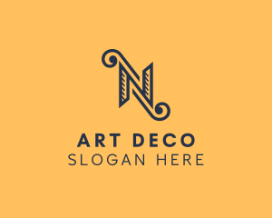 Deco - Elegant Deco Jewelry Letter N logo design