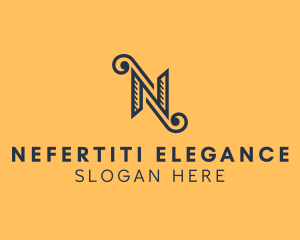 Elegant Deco Jewelry Letter N logo design