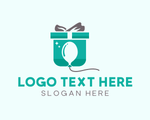 Gender Reveal - Balloon Box Present logo design