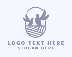 Ornithology - Pigeon Bird Nest logo design