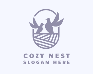 Nest - Pigeon Bird Nest logo design