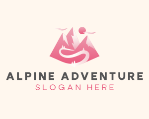 Alpine Mountain Peak logo design