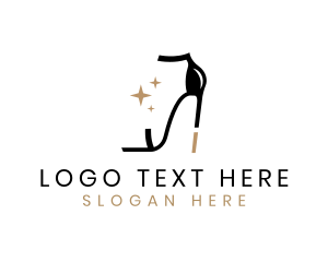 Footwear - Chic High Heel Shoe logo design