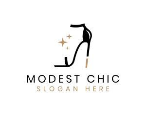 Chic High Heel Shoe logo design