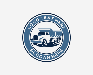Transport - Dump Truck Transport logo design