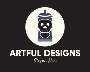 Skull Spray Paint logo design