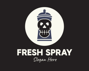 Skull Spray Paint logo design