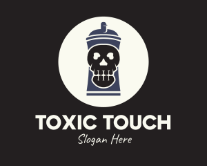 Poison - Skull Spray Paint logo design