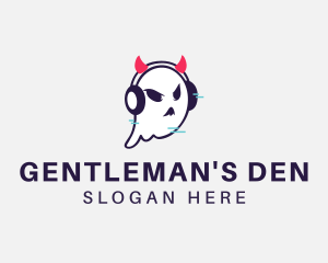 Headphone Ghost Gamer logo design